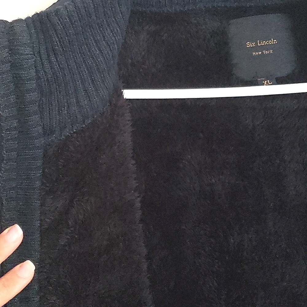 Six Lincoln Men’s Black/Navy Jacket - Picture 5 of 8